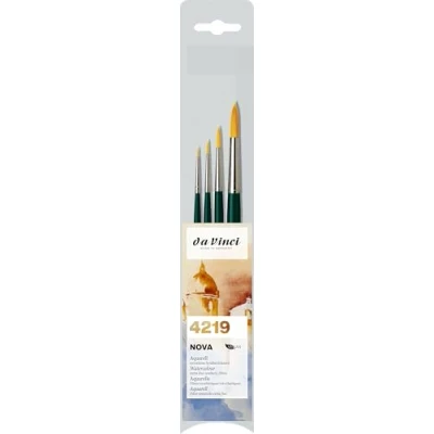 Afbeelding van Da Vinci hoogwaardige aquarelpenselen set van 4 &quot;NOVA synthetisch&quot; Serie 4219