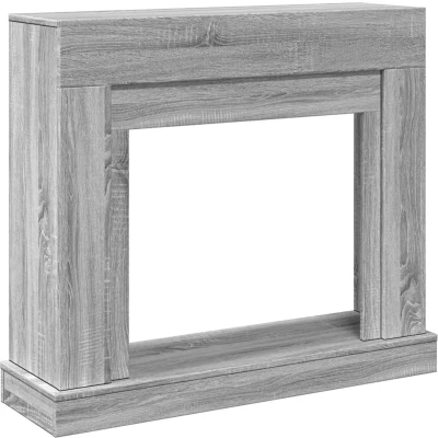 Afbeelding van Haardombouw 100x30x87,5 cm bewerkt hout grijs sonoma eikenkleur