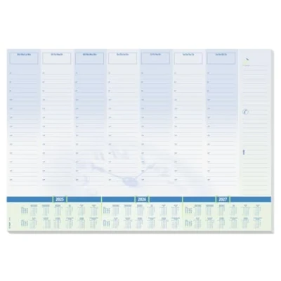 Afbeelding van Sigel bureauonderlegger Time 59,5x41cm 30 vel met dag/weekindeling 2023/2024/2025 schrijfonderlegger SI HO350