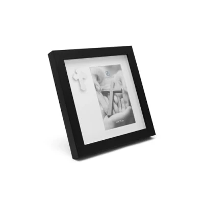 Afbeelding van Zilverstad Memory fotolijst met kruis icoon 10x15 cm