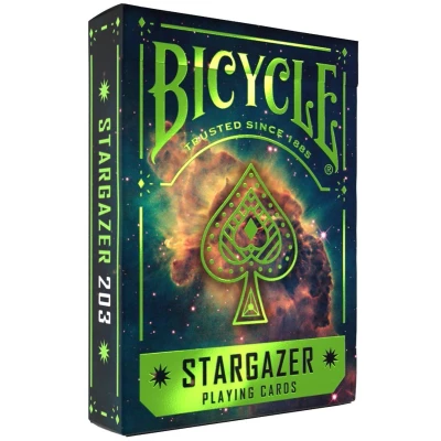 Afbeelding van Bicycle Stargazer 203 Premium Speelkaarten Handgetekende ontwerpen Groene folie inleg