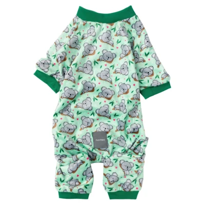 Afbeelding van Fuzzyard Pyjama Dream Time Koalas Lichtgroen&amp;Groen Hondenkleding 1
