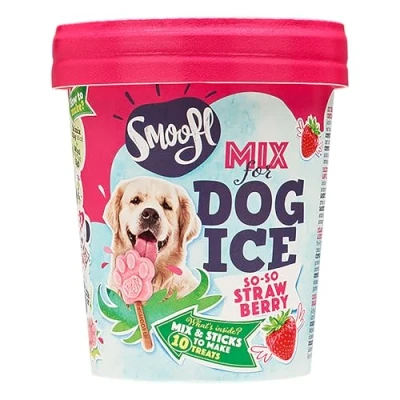 Afbeelding van Smoofl Honden Ijs 160 g Hondensnacks Aardbei