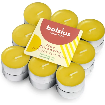 Afbeelding van Bolsius Waxinelichtjes Citronella 18 stuks