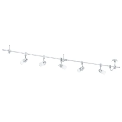 Afbeelding van EGLO Vilanova Kabelverlichting 5 Lichts Aluminium, Chroom Wit, Helder