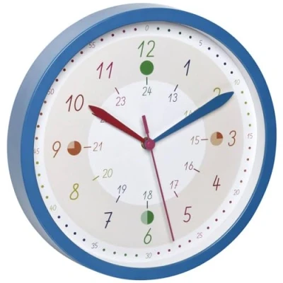Afbeelding van TFA Dostmann 60.3058.06.90 Wandklok Kwarts 308 mm x 44 Blauw