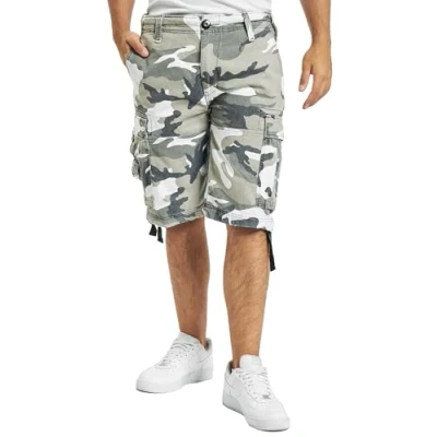 Afbeelding van Brandit Vintage Shorts, Heren, Maat: Small, Snowcamo