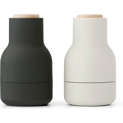 Afbeelding van Audo Copenhagen Bottle Grinder Small Peper En Zoutmolen Set Van 2 Ash/Carbon