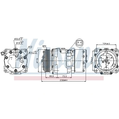 Afbeelding van Nissens Airco compressor 89195