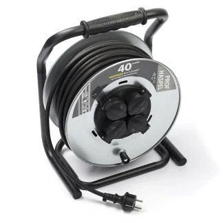 Afbeelding van Kabelhaspel Q link (4 voudig, Randaarde, 2300 watt, Zwart, 40 meter)