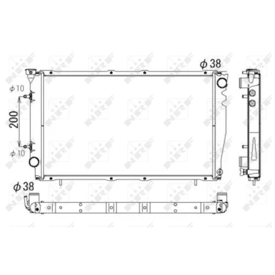 Afbeelding van NRF 53326 Radiateur Aluminium 670 424 16 Koelribben gesoldeerd