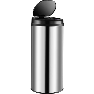 Afbeelding van Monzana Prullenbak Automatisch Rond 50L 31x78cm Display Sensor Zilver