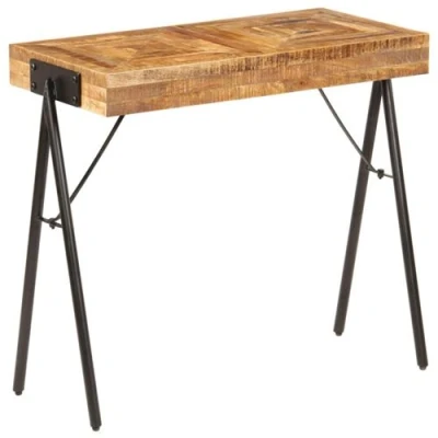 Afbeelding van Wandtafel 80x40x75 cm massief mangohout