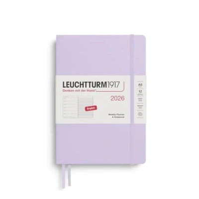 Afbeelding van Leuchtturm1917 Agenda 2026 A5 Weekly Planner &amp; Notebook hardcover Lilac 15x21cm