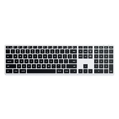 Afbeelding van Satechi Slim X3 Bluetooth Keyboard draadloos verlichte toetsen ultra dun zilver