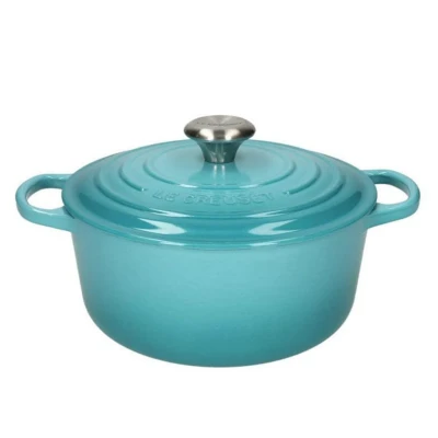 Afbeelding van Le Creuset Signature Braadpan Caribbean Blue 24 cm