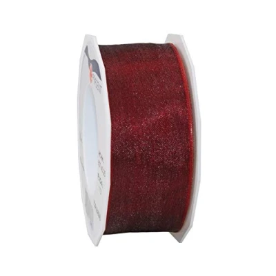 Afbeelding van Present Four Seasons Organza lint, 40 mm, 25 m, Bourgondië