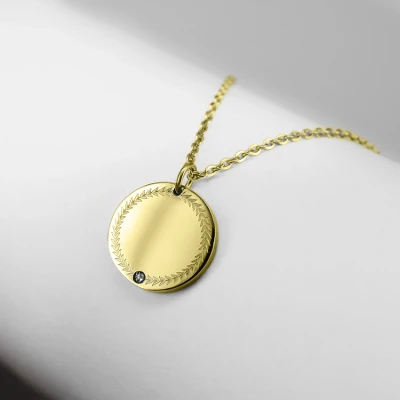 Image de Ponytail&amp;Co Pendentif Pièce porte bonheur Or