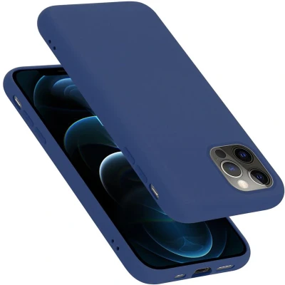 Afbeelding van Cadorabo Hoesje geschikt voor Apple iPhone 12 PRO MAX in LIQUID BLAUW Beschermhoes gemaakt van flexibel TPU silicone Case Cover