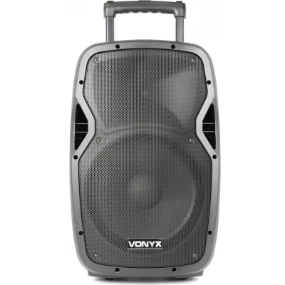 Afbeelding van Mobiele party speaker Vonyx AP1200PA 600 Watt partybox met 2 microfoons Bluetooth USB SD