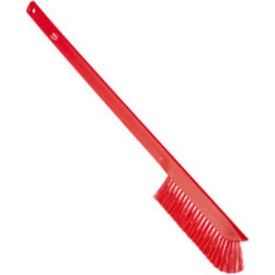 Afbeelding van Vikan Precision Brushes Hygiene Brush Long Handle Red Medium Fibers 600mm