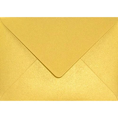 Afbeelding van Netuno 100 parelmoer gouden enveloppen B6 125 x 175 mm Aster metallic Cherish puntige flap glanzende voor uitnodigingen verjaardag bruiloft wenskaarten