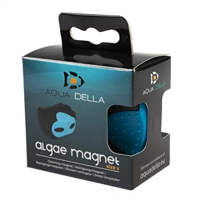 Afbeelding van Aqua Della Aquariumtoebehoren Vissen Algenmagneet S 4,5x7,2x6,5cm Zwart/blauw 1st