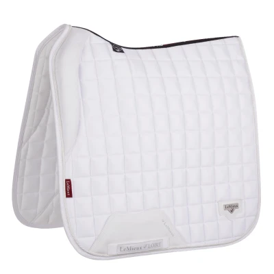 Image de LeMieux Tapis de Selle Loire Memory Satin Square Dressage Blanc L (Full)