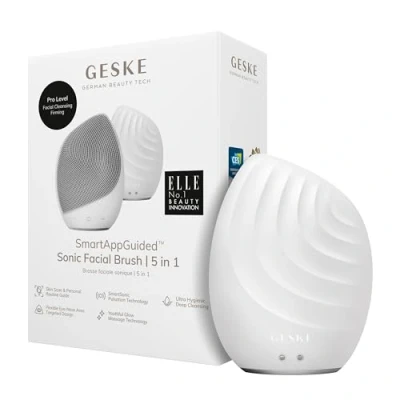 Afbeelding van GESKE SmartAppGuided™ Facial Brush 5 in 1 Elektrische gezichtsreinigingsborstel Zachte siliconen borstel Professionele gezichtsreiniging Gezichtsreinigingsapparaat Gezichtsmassager