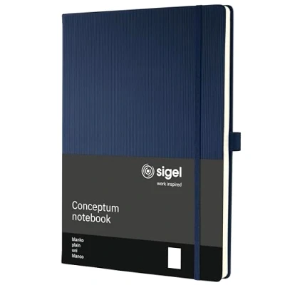Afbeelding van Sigel notitieboek Conceptum formaat A4 midnight blue blanco hardcover SI CO684