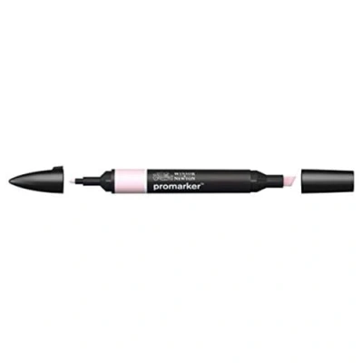 Afbeelding van Winsor &amp; Newton ProMarker 0203220 professionele markeerstiften, 2 fijne en brede punten, voor tekeningen, design lay out, lichtroze