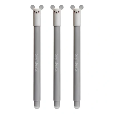 Afbeelding van Eberhard Faber 599033, uitwisbare step met 3 gelpennen, blauw, 0,7 mm
