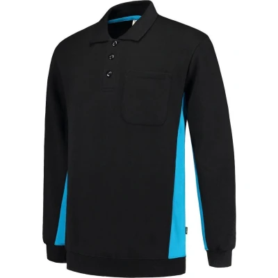 Afbeelding van Tricorp Polosweater Zwart Blauw Maat 3XL