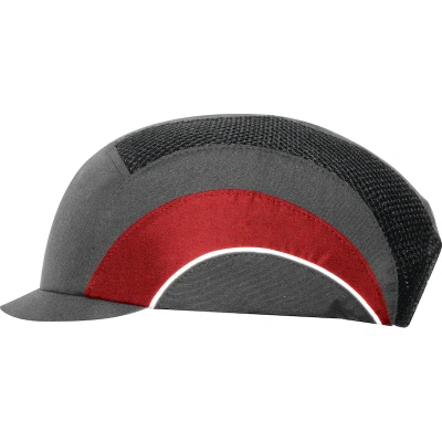 Image de JSP ABT000 00L 500 casquette baseball hardcap A1+ 2.5 cm micro peak gris/rouge