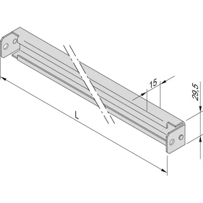 Afbeelding van Schroff 23130334 Profielrail 2 stuk(s)
