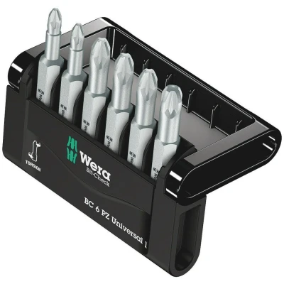 Afbeelding van Wera 6 delige bitzet Pozidrive Bit Check PZ Universal 1