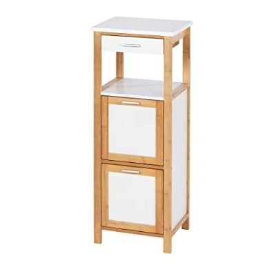 Afbeelding van Wenko Stellingkast Finja 34 X 89 30 Cm Bamboe/hout Wit