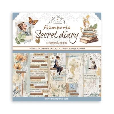 Afbeelding van Stamperia Scrapbooking papier voor scrapbooking, albums, kaarten maken, bullet journaling en meer, zuurvrij, dubbelzijdig, perfect vrije tijd, knutselen geschenken