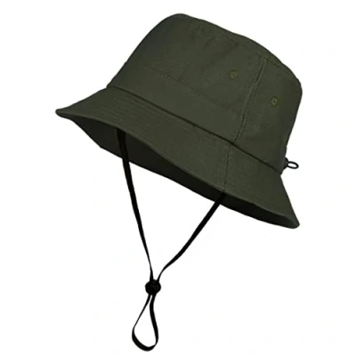 Afbeelding van Toutacoo, Verstelbare hoed, Unisex, Alle seizoenen, katoenen aanraking, afneembare kinband, 4 Kaki, M L