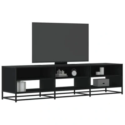 Afbeelding van vidaXL Tv meubel 180x40x46 cm bewerkt hout zwart