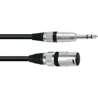 Afbeelding van Omnitronic Adaptercable XLR(M)/Jack stereo 0.2m bk