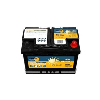Afbeelding van EnergyTank AGM zonneaccu 12 V gelaccu voor camper accu 100 Ah voedingsaccu Gel