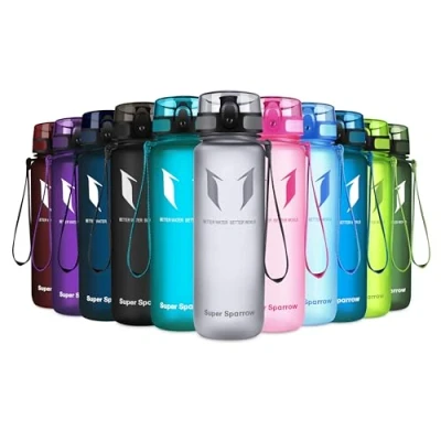 Afbeelding van Super Sparrow Drinkfles, waterfles, 500 ml, BPA vrij, geschikt voor sporten, wandelen, school, kantoor, buiten