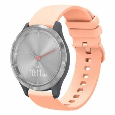 Afbeelding van Garmin Venu 3s / Vivoactive 4s 2s Vivomove Forerunner 255s Soft siliconen bandje Zalmroze