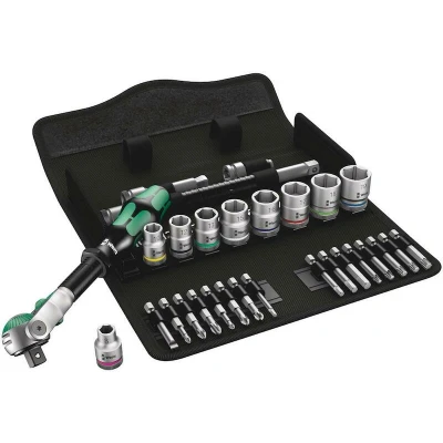 Image de WERA 8100 SB 6 Clé à cliquet Zyklop 3/8&quot; + accessoires en mallette 29 pièces 05004046001