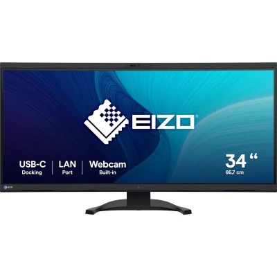Afbeelding van 34.1&quot; UWQHD (3440 x 1440), 3800R, sRGB, 300 cd/m², 5 ms, 1000:1, HDMI, DisplayPort, USB, RJ 45, KVM, 23 W