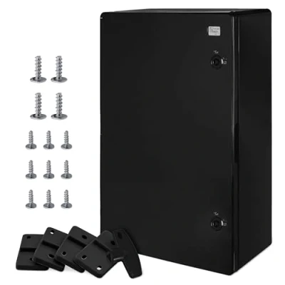 Afbeelding van Wandbehuizing IP65 industriële behuizing lege ABS kunststof montageplaat BOXEXPERT Fleet serie verschillende maten zwarte deur