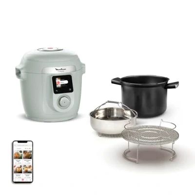 Afbeelding van Moulinex Cookeo Wifi 10 in 1, intelligente hogedruk multikoker, kookmodi, snel, zonder toezicht, stapsgewijze kookhandleiding, 6 l, CE96G310