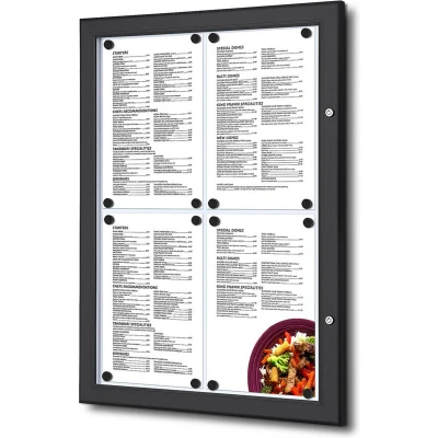 Afbeelding van Zwart Outdoor Menubord 4x A4 Syna SCZN4XA4C9005