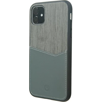 Afbeelding van Valenta Leather Back Cover Snap Luxe Apple iPhone 11 Grey